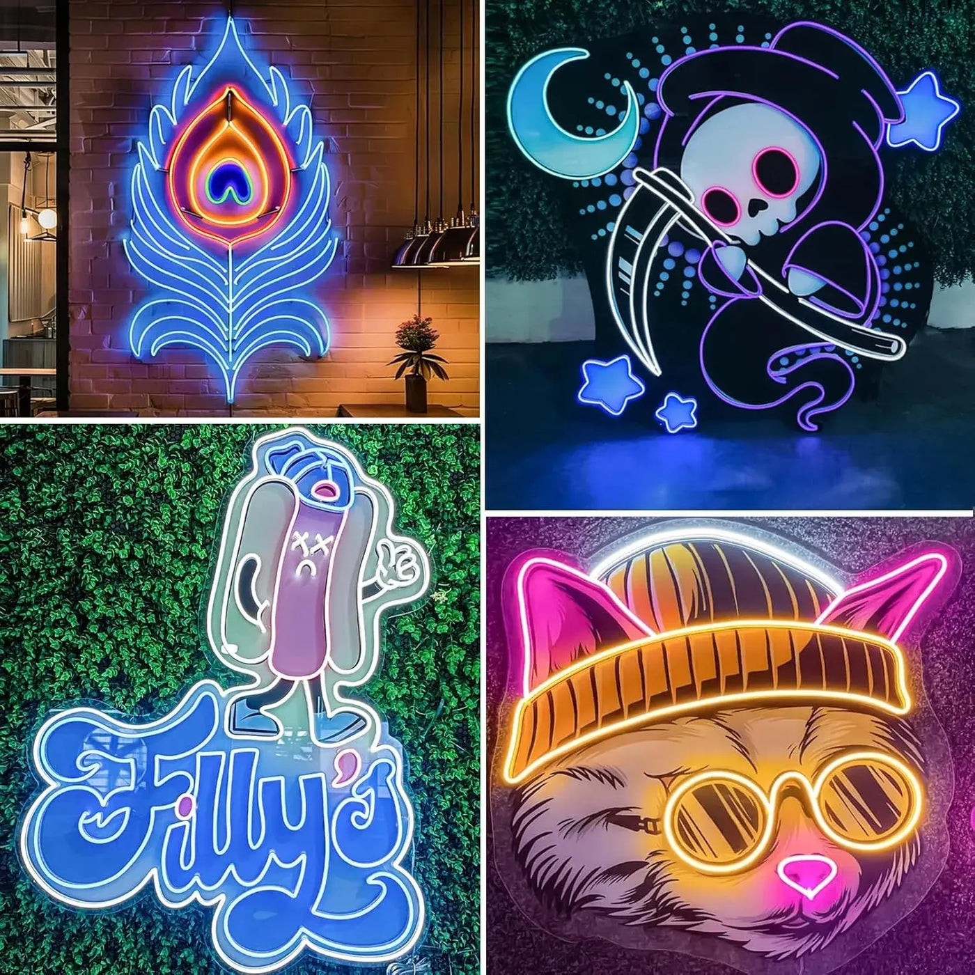 Néon LED DIY Personnalisable pour Décoration Murale Créative
