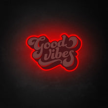 Enseigne typographique good vibes LED néon DIY créant une ambiance lumineuse chaleureuse