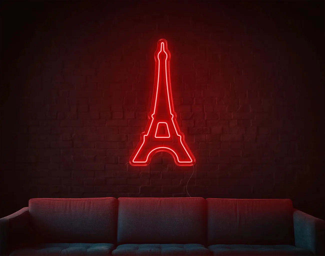 Lampe murale néon LED Tour Eiffel rouge à lumière intense, décoration néon DIY audacieuse