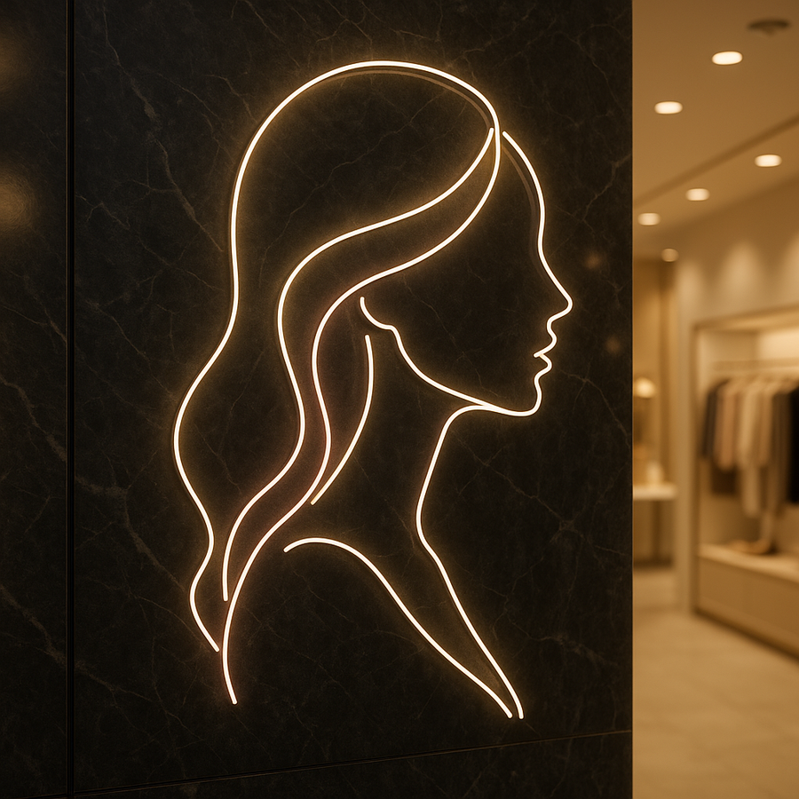 Silhouette de profil de femme